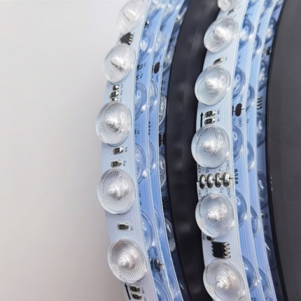 LED strips with lens